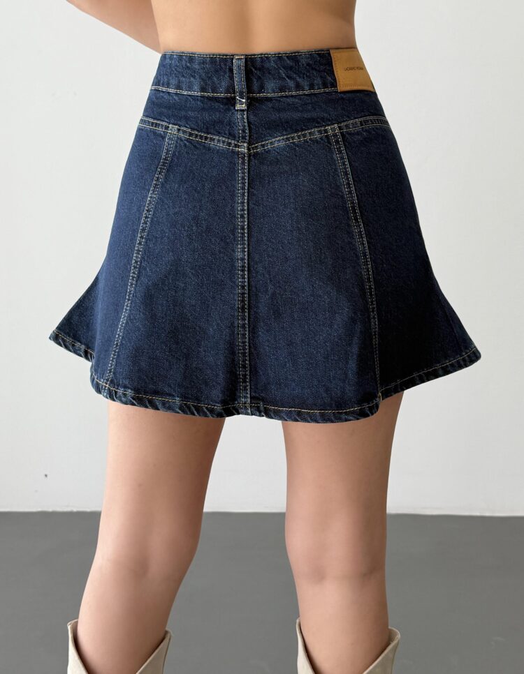 Navy Blue Jean Skirt