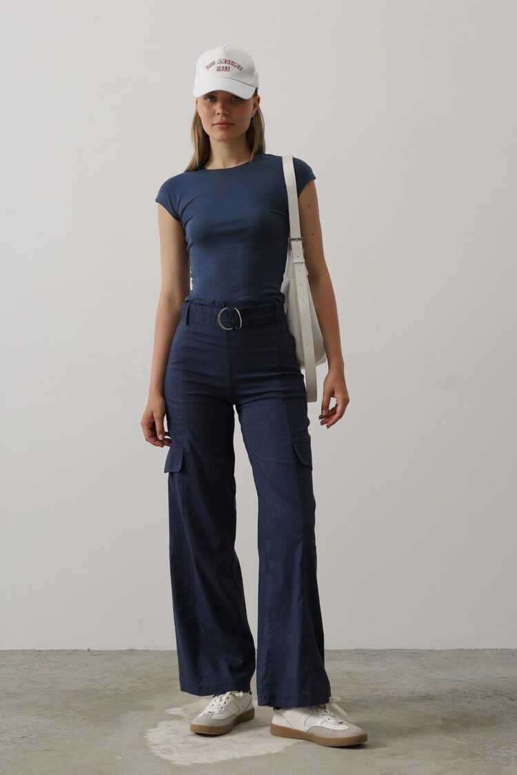 Belted Cargo Pants - Brand: Reyon - Women's Clothing Wholesale - Globality Store