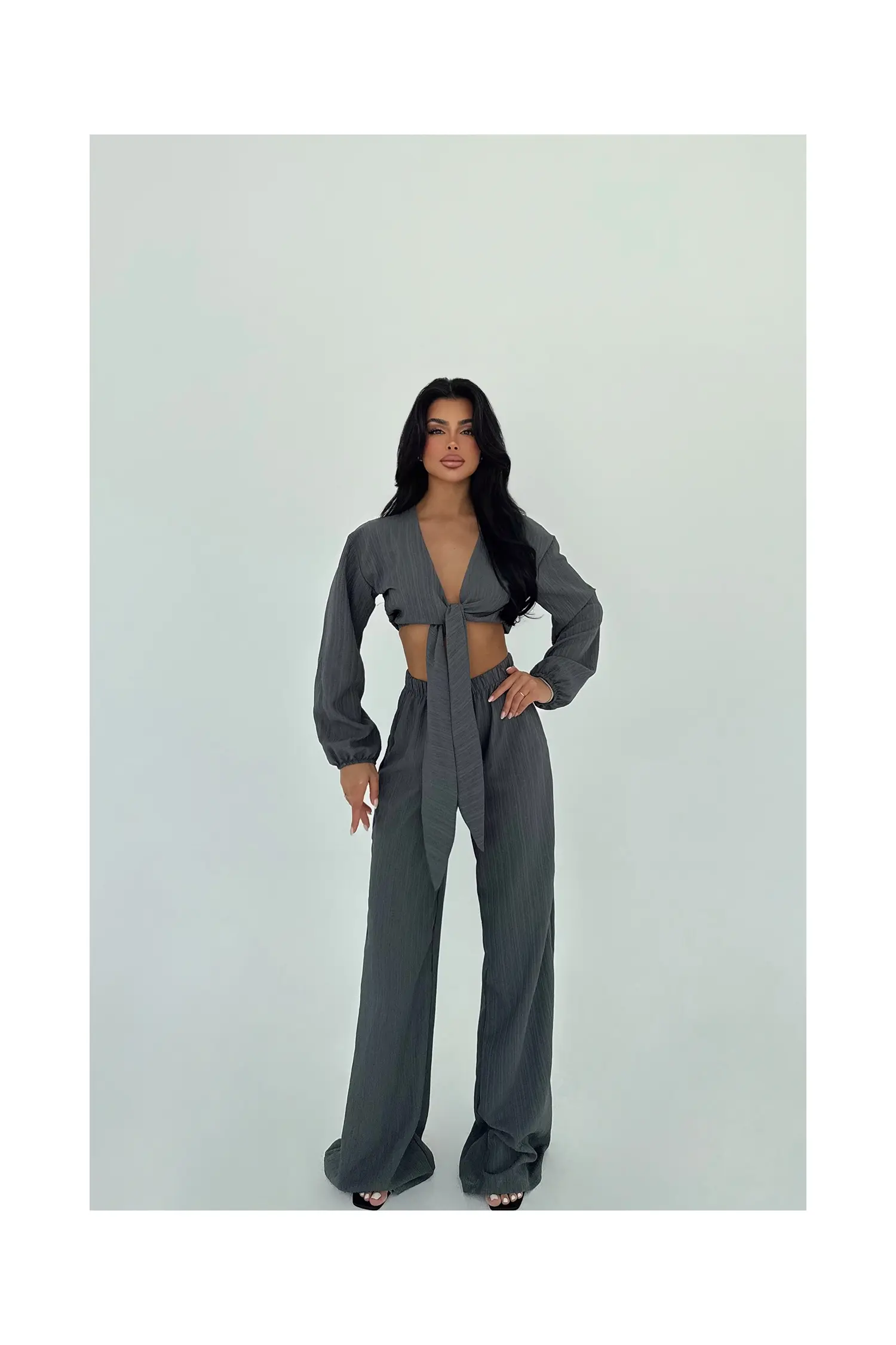 Adelina Tie-Up Suit - Brand: EYYO ATELIER - Women's Clothing Wholesale - Globality Store
