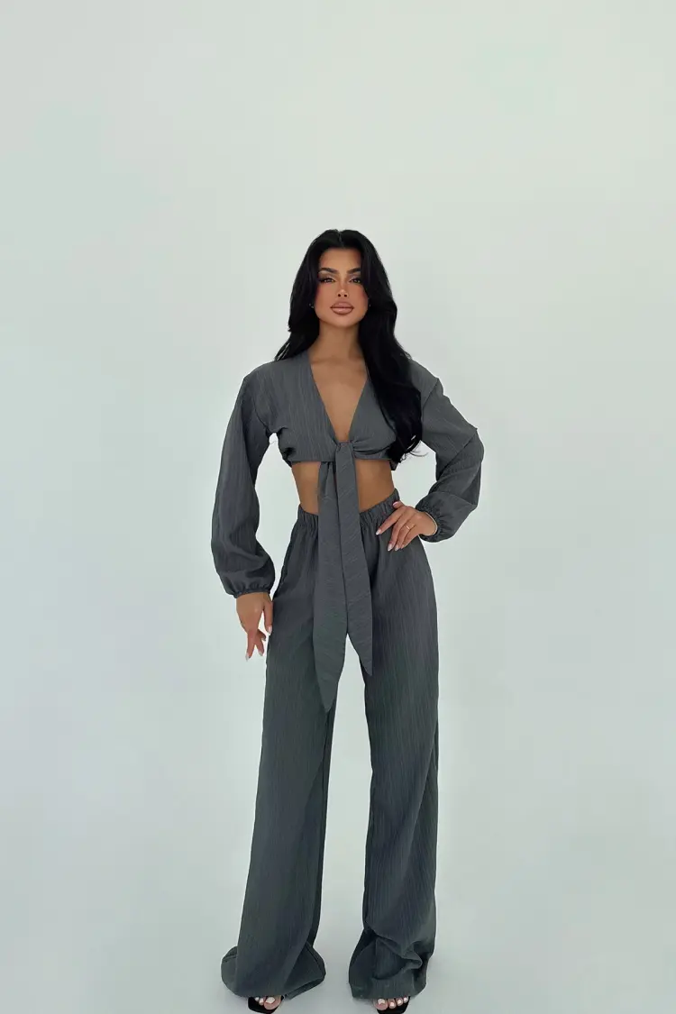 Adelina Tie-Up Suit - Brand: EYYO ATELIER - Women's Clothing Wholesale - Globality Store