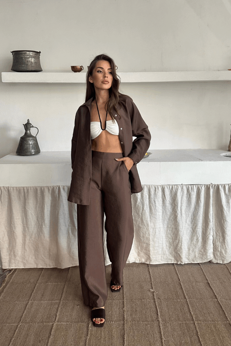 Shirt-Pants Suit Cupra Fabric