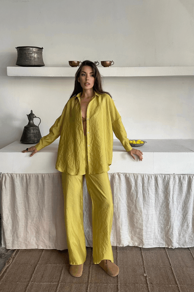 Shirt-Pants Suit Cupra Fabric