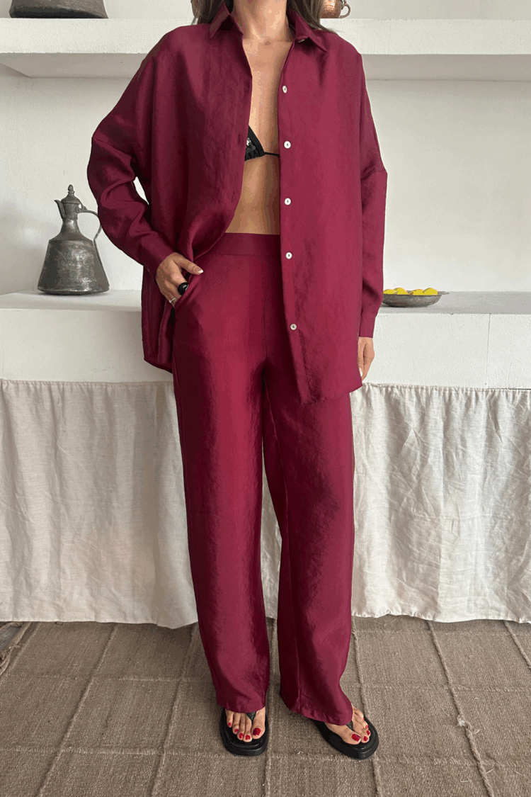 Shirt-Pants Suit Cupra Fabric