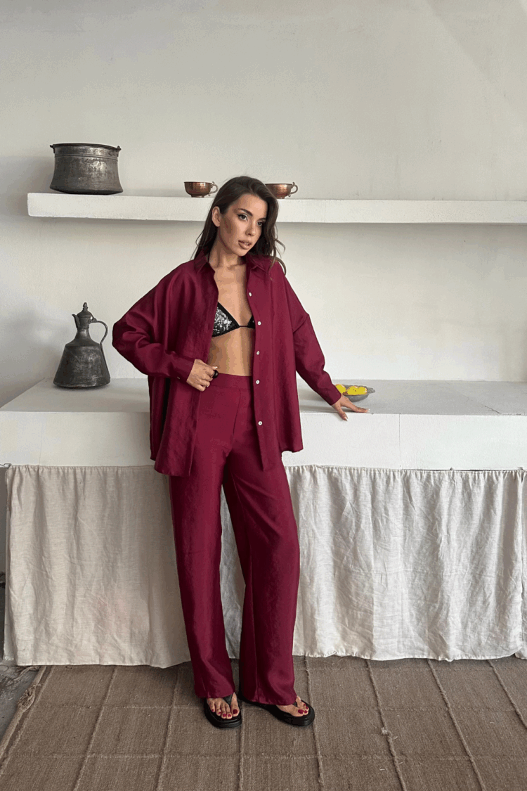 Shirt-Pants Suit Cupra Fabric