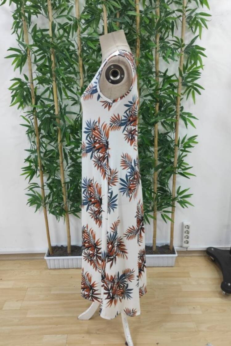 Women's Strappy Round Neck Pocket Patterned Suprem Dress