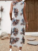 Women's Strappy Round Neck Pocket Patterned Suprem Dress - Brand: Janes - Women's Clothing Wholesale - Globality Store