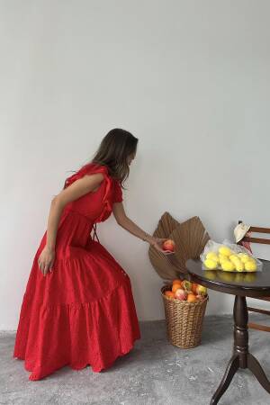WholesaleRuffle Buttoned Dress - Brand: Elisa - Women's Clothing Wholesale - Globality Store
