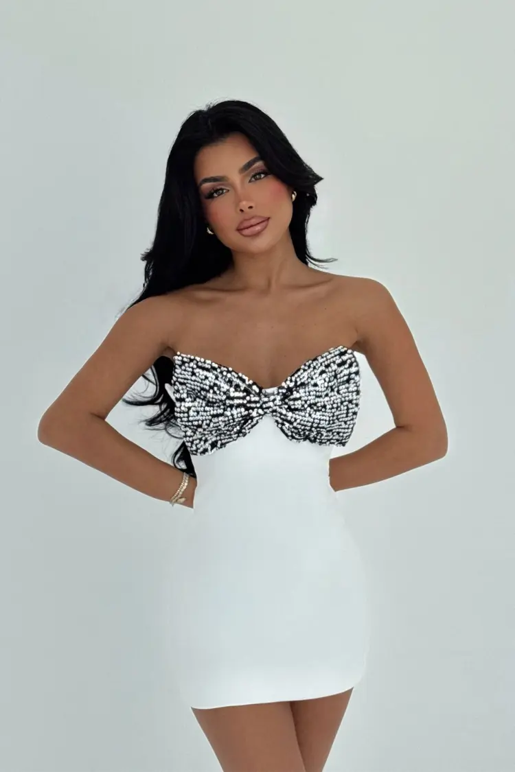 Sequin Detail Strapless Dress - Brand: EYYO ATELIER - Women's Clothing Wholesale - Globality Store
