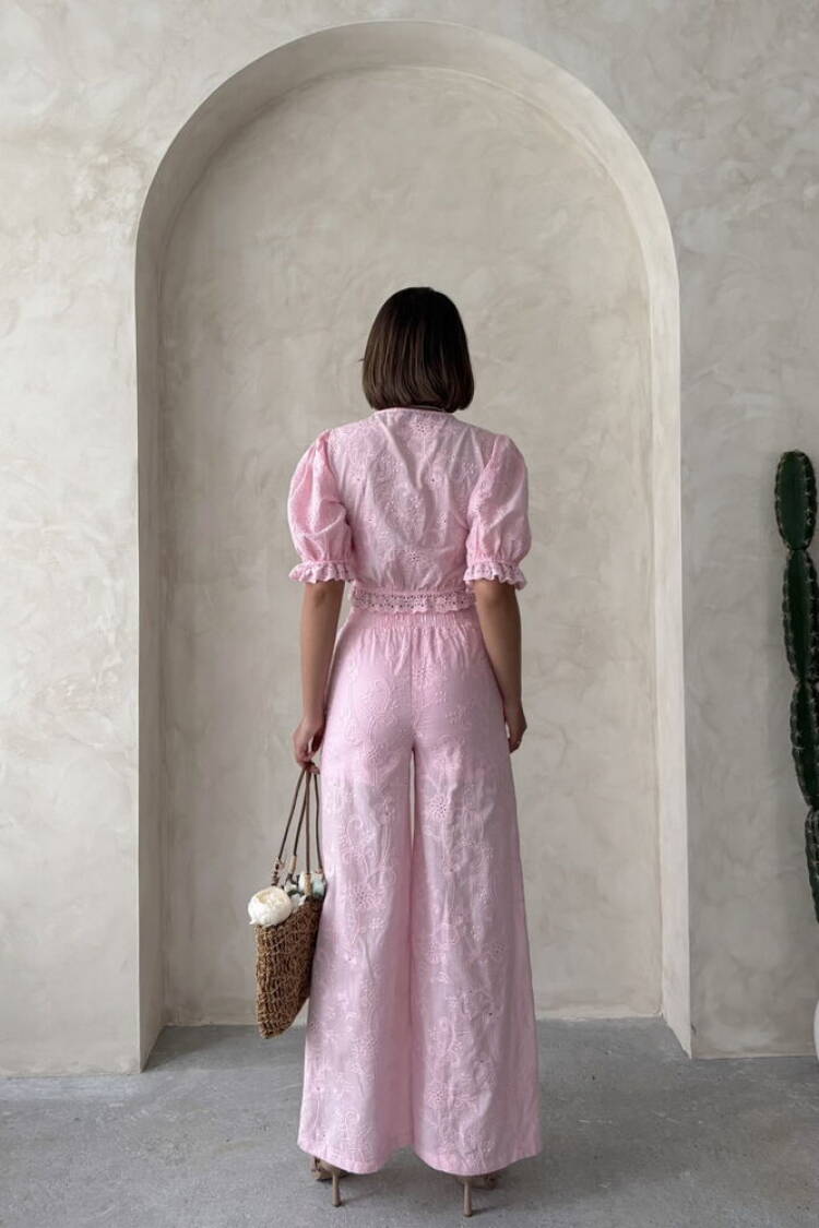Embroidered Pants -|
