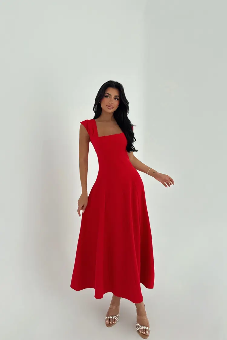 Straped Long Dress - Brand: EYYO ATELIER - Women's Clothing Wholesale - Globality Store