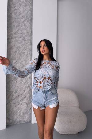 Lace Blouse - Brand: Ezgi Nisantasi - Women's Clothing Wholesale - Globality Store