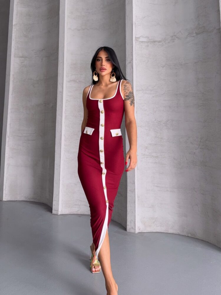Ottoman Button Dress - Brand: Ezgi Nisantasi - Women's Clothing Wholesale - Globality Store