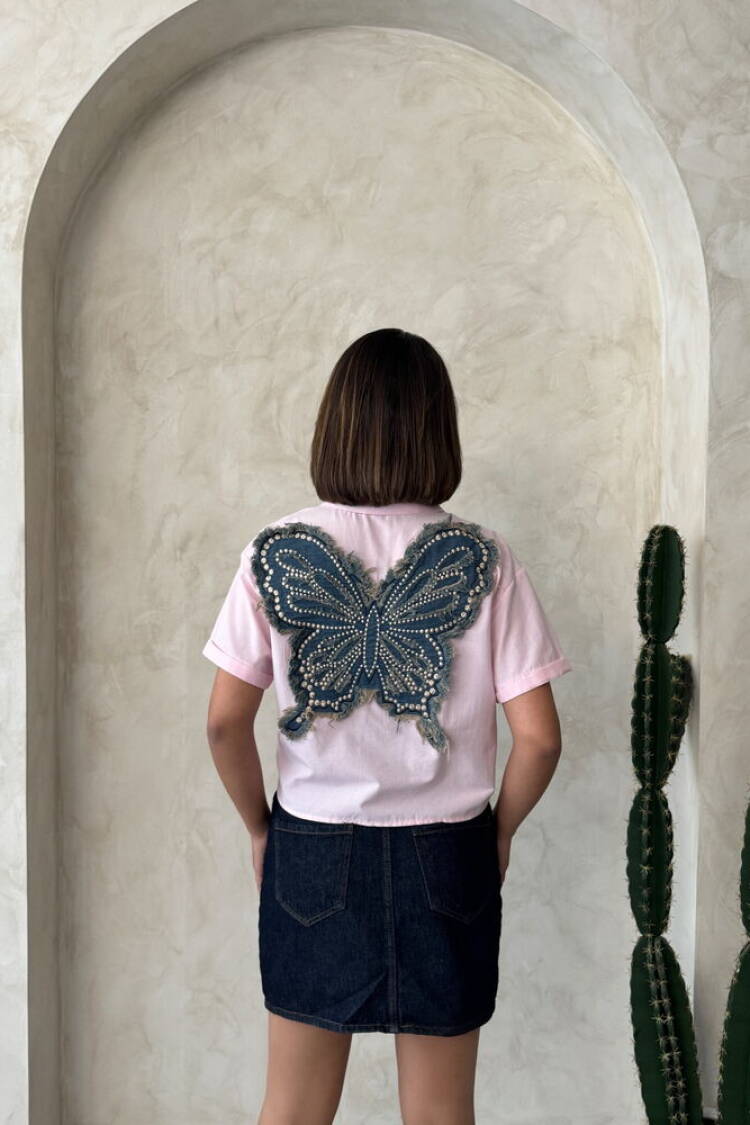 Butterfly Detailed Wholesale Shirt|