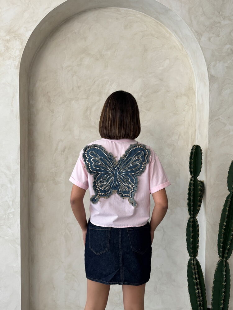 Butterfly Detailed Wholesale Shirt|