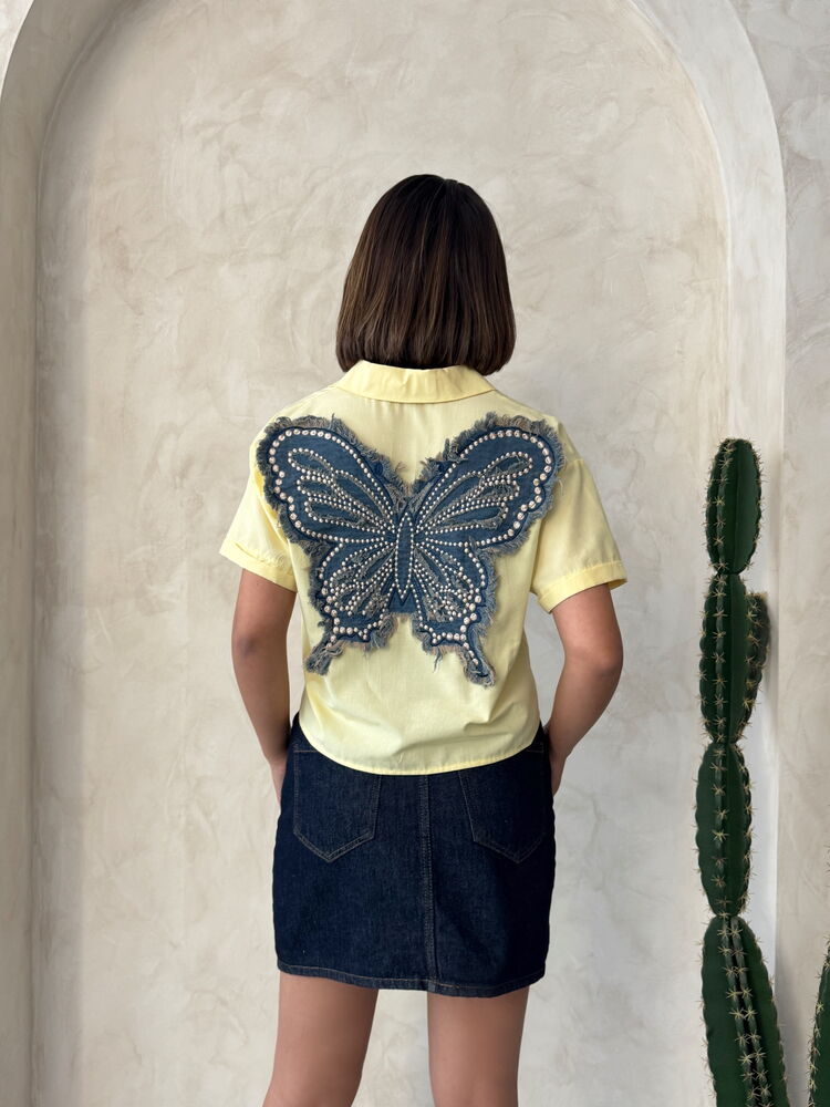 Butterfly Detailed Wholesale Shirt|
