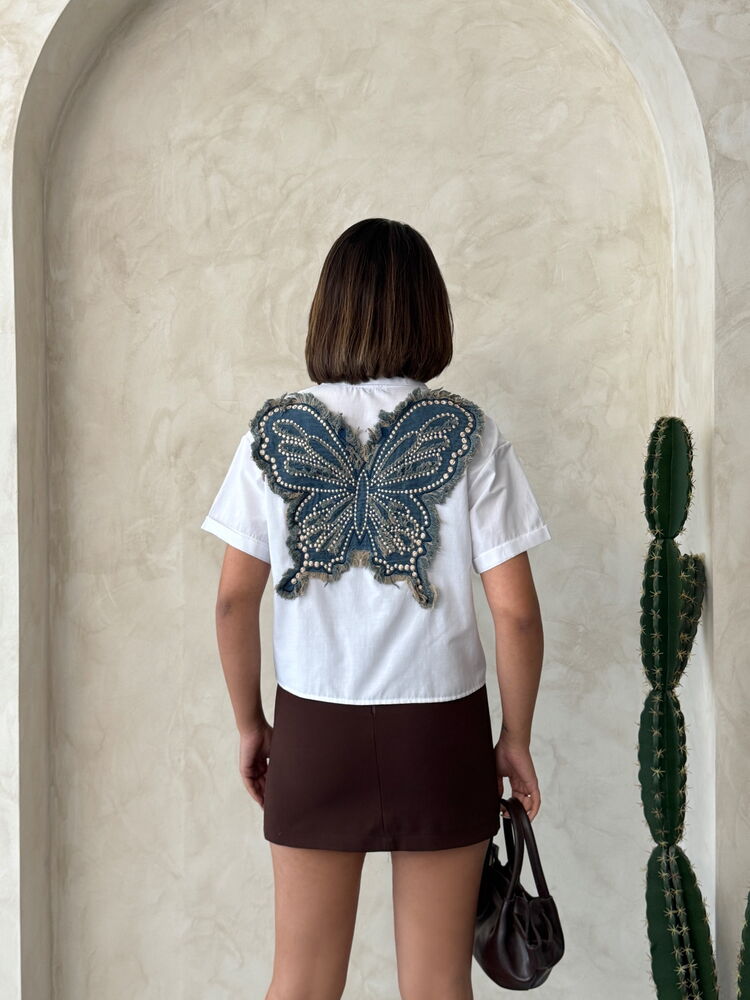 Butterfly Detailed Wholesale Shirt|