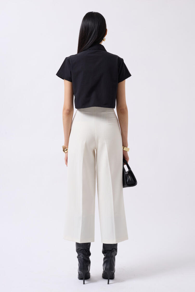 Ribbon Detail Crop Shirt
