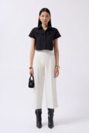Ribbon Detail Crop Shirt - Brand: Black Fashion - Women's Clothing Wholesale - Globality Store