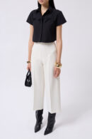 Ribbon Detail Crop Shirt - Brand: Black Fashion - Women's Clothing Wholesale - Globality Store
