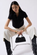 Ribbon Detail Crop Shirt - Brand: Black Fashion - Women's Clothing Wholesale - Globality Store