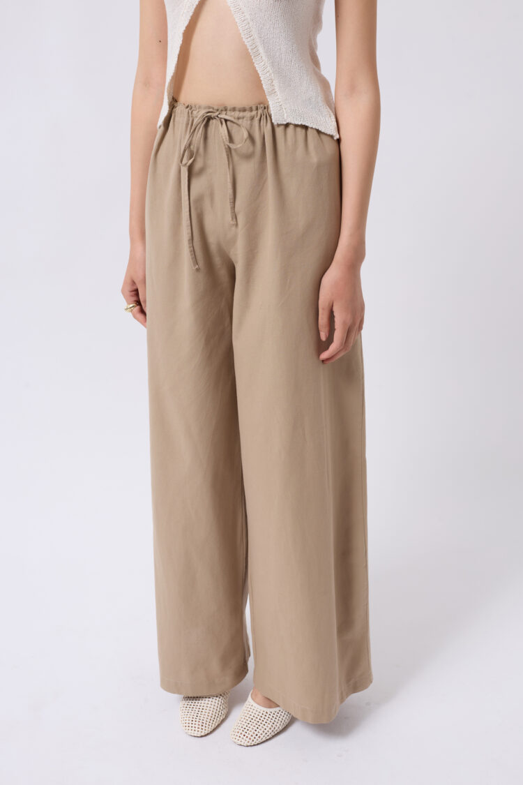 Lace Detail Cotton Pants
