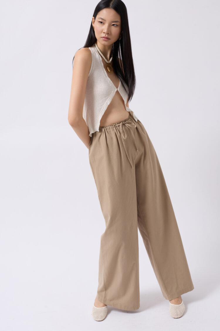 Lace Detail Cotton Pants - Brand: Black Fashion - Women's Clothing Wholesale - Globality Store