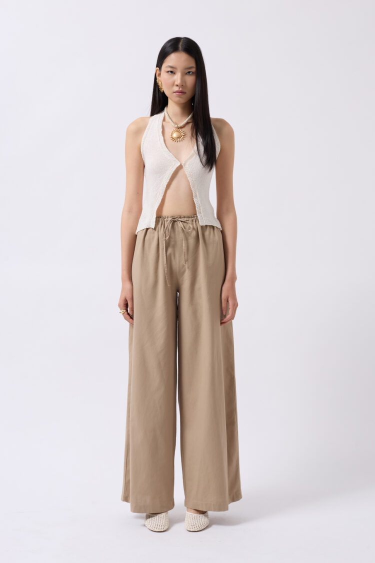 Lace Detail Cotton Pants