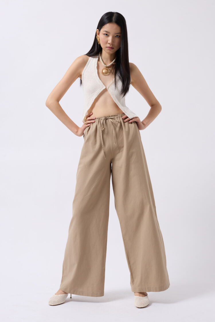 Lace Detail Cotton Pants