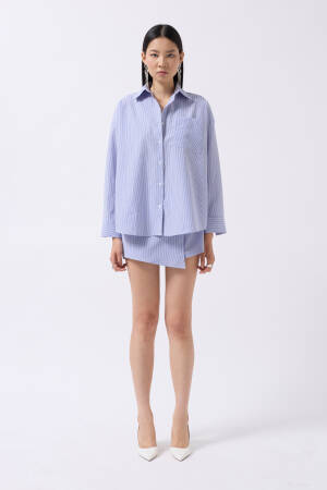 Tire Detail Shirt - Navy - Brand: Black Fashion - Women's Clothing Wholesale - Globality Store