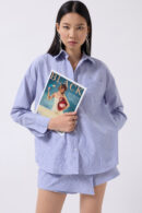Tire Detail Shirt - Navy - Brand: Black Fashion - Women's Clothing Wholesale - Globality Store