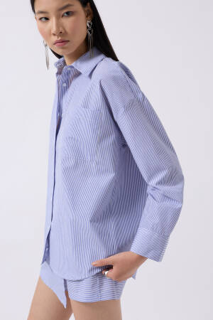 Tire Detail Shirt - Navy - Brand: Black Fashion - Women's Clothing Wholesale - Globality Store