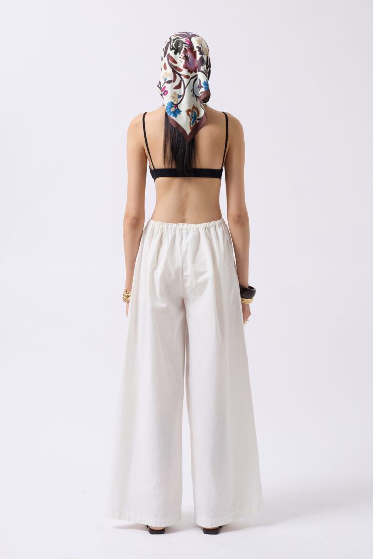 Lace Detail Cotton Pants