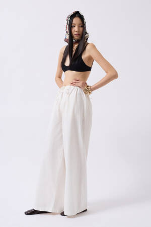 Lace Detail Cotton Pants - Brand: Black Fashion - Women's Clothing Wholesale - Globality Store
