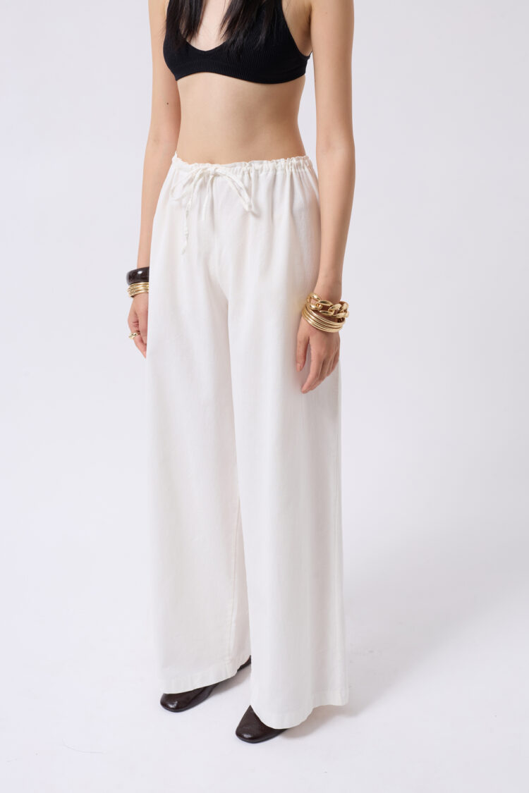 Lace Detail Cotton Pants