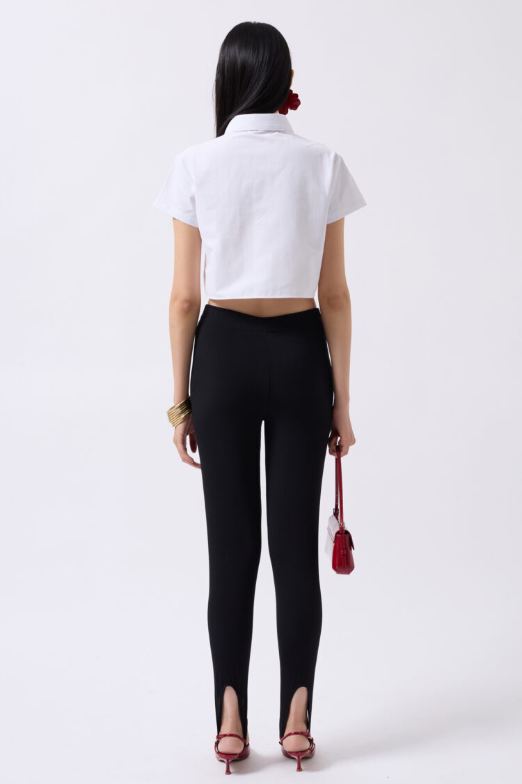 Ribbon Detail Crop Shirt