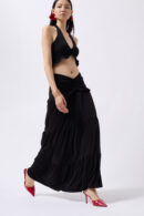 Ruffle Detail Asymmetric Waist Skirt - Brand: Black Fashion - Women's Clothing Wholesale - Globality Store