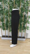 Women's High Waist Ribbed Imported Crepe Pants - Black - Brand: Janes - Women's Clothing Wholesale - Globality Store