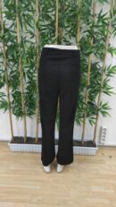 Women's High Waist Ribbed Imported Crepe Pants - Black - Brand: Janes - Women's Clothing Wholesale - Globality Store