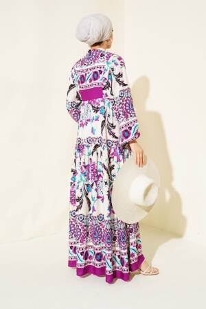 Persimmon Cream Viscose Burkini Dress 2423 - Brand: Bigdart - Women's Clothing Wholesale - Globality Store