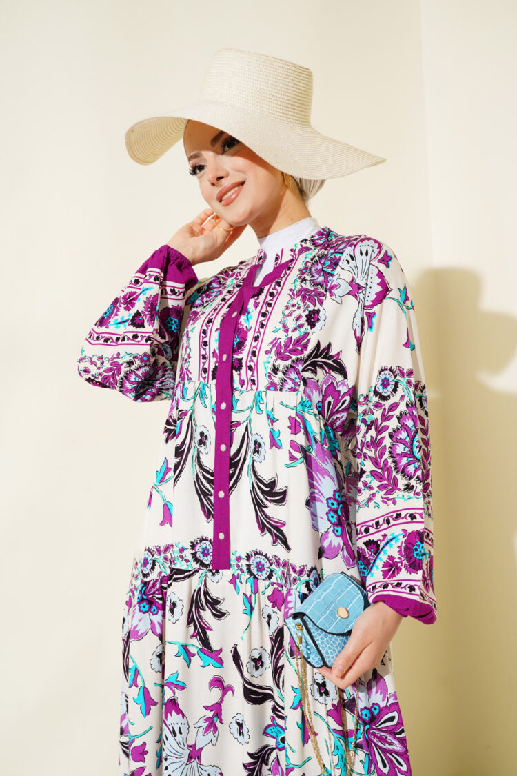 Persimmon Cream Viscose Burkini Dress 2423