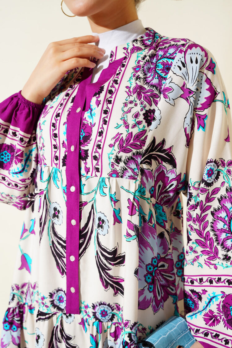 Persimmon Cream Viscose Burkini Dress 2423