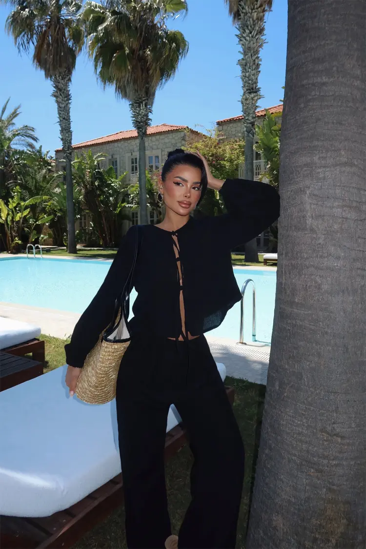 Tied Trouser Suit - Brand: EYYO ATELIER - Women's Clothing Wholesale - Globality Store