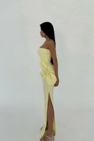 Rose Detail Strapless Dress - Brand: EYYO ATELIER - Women & Kids, Baby Clothes Wholesale - Globality Store