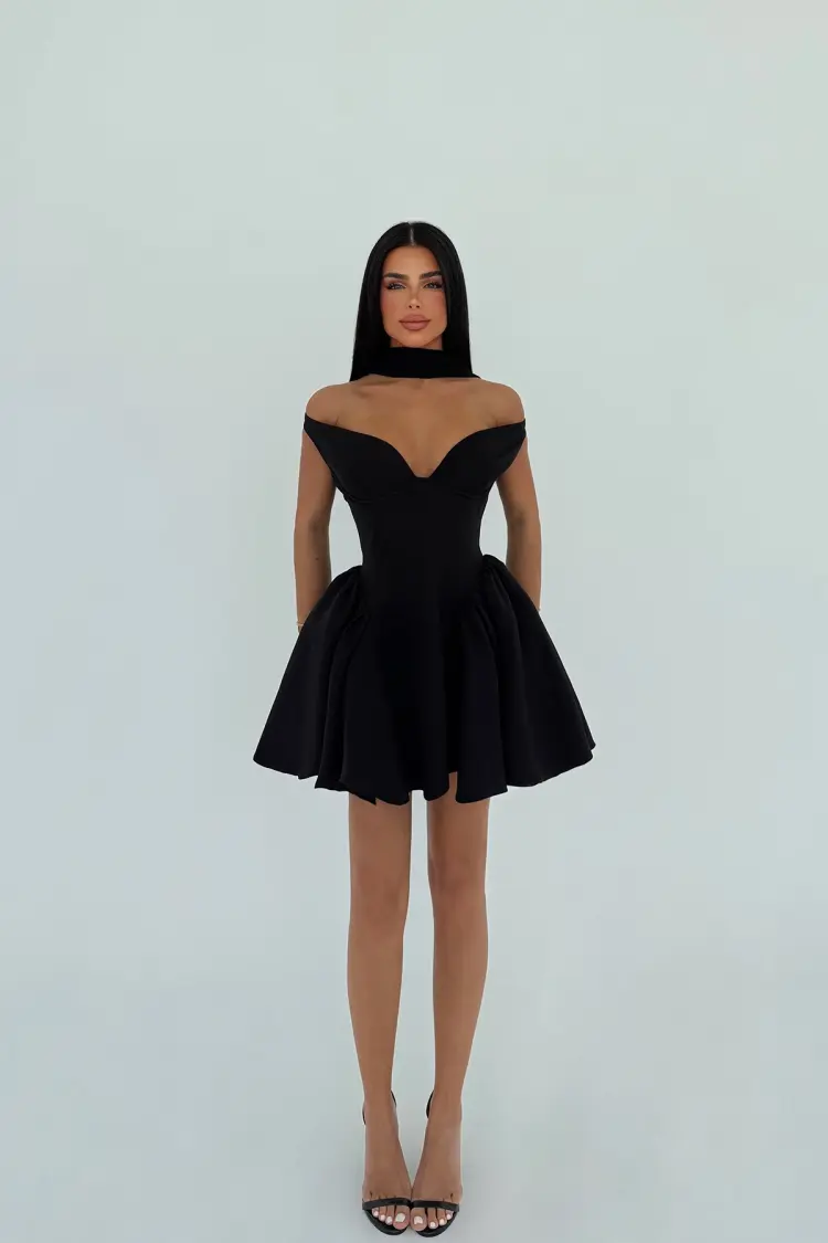 Back Detail Mini Dress