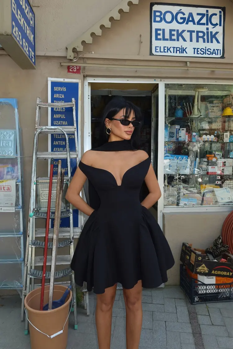 Back Detail Mini Dress