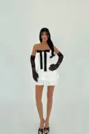 Strapless Dress With Gloves - Brand: EYYO ATELIER - Women's Clothing Wholesale - Globality Store