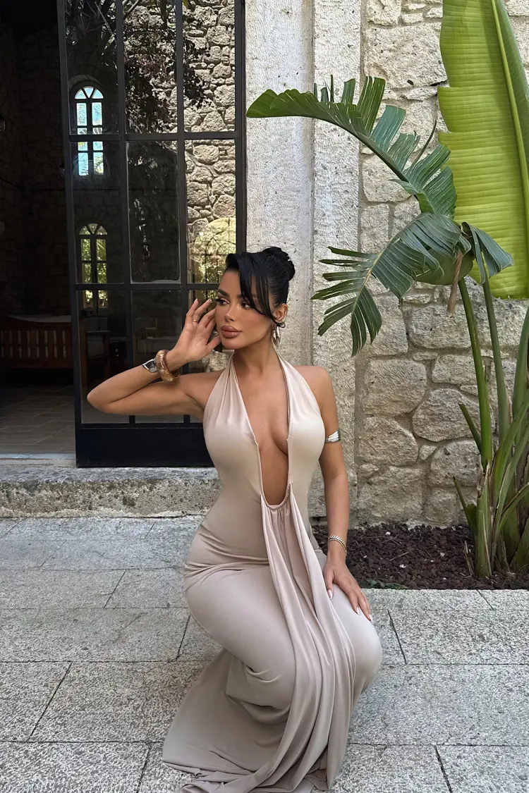 Back Detail Long Dress