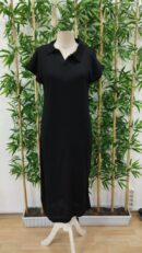Women's Short Sleeve Collar Side Slit Thick Ribbed Camisole Dress - Brand: Janes - Women's Clothing Wholesale - Globality Store