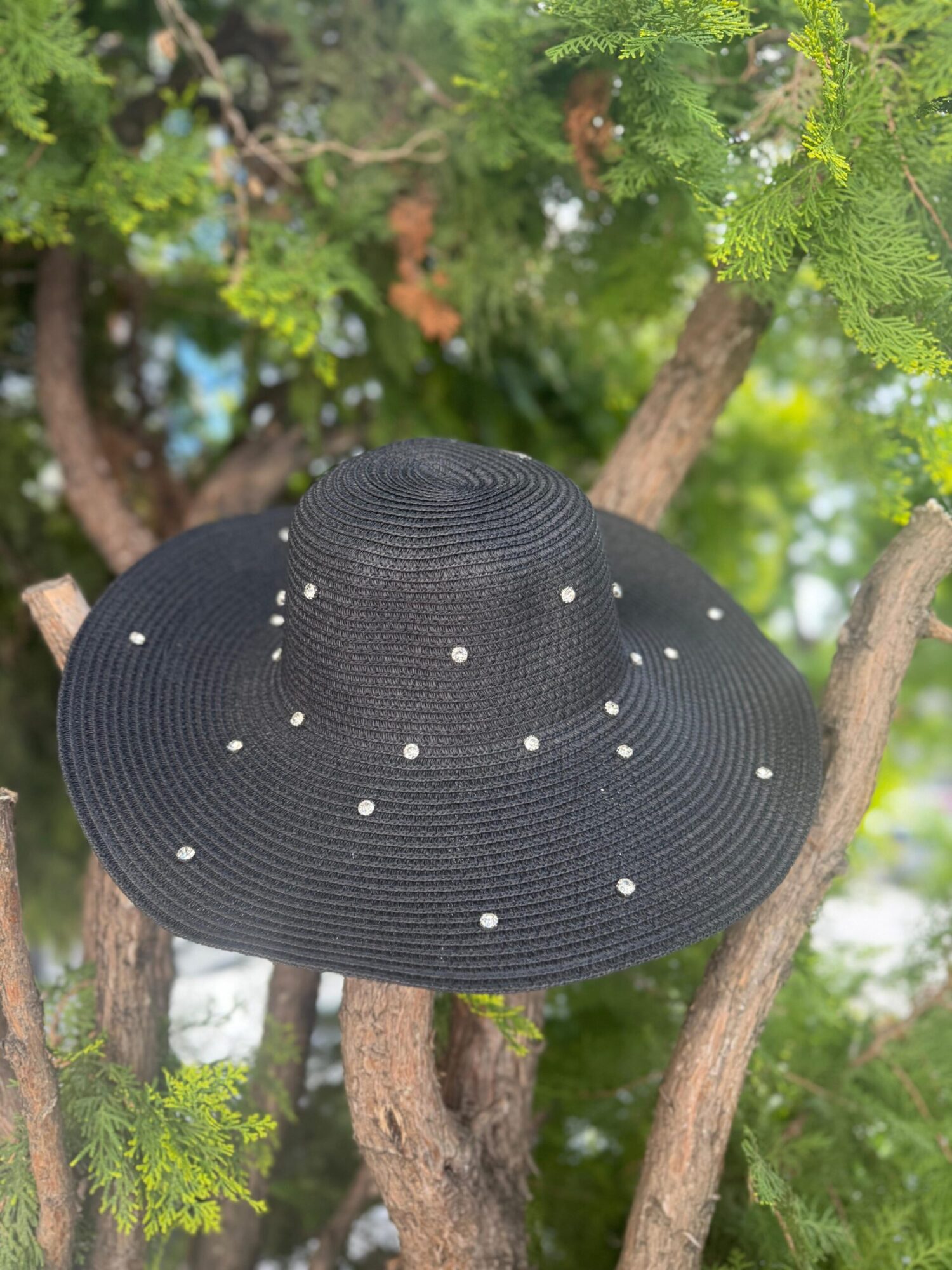 Full Stone Wide Straw Hat - Brand: Axesoire - Women & Kids, Baby Clothes Wholesale - Globality Store