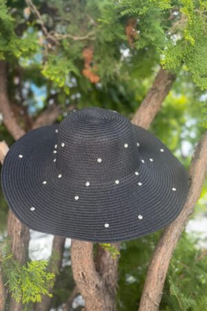 Full Stone Wide Straw Hat - Brand: Axesoire - Women & Kids, Baby Clothes Wholesale - Globality Store